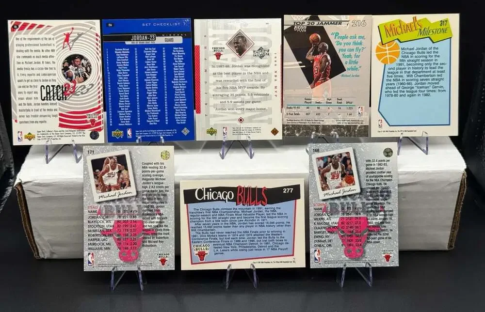 Michael Jordan Basketball 8 Card Lot Chicago Bulls Assorted Vintage Set The GOAT